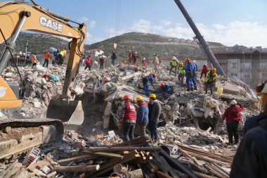Antakya, Hatay, Turkey - February 10th, 2023: Turkey Earthquake, Kahramanmaras, Gaziantep, Adana, Hatay, Adiyaman February 2023, Earthquake Scenes