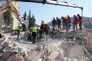 Antakya, Hatay, Turkey - February 11th, 2023: Turkey Earthquake, Kahramanmaras, Gaziantep, Adana, Hatay, Adiyaman February 2023, Earthquake Scenes