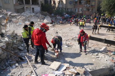 Antakya, Hatay, Turkey - February 11th, 2023: Turkey Earthquake, Kahramanmaras, Gaziantep, Adana, Hatay, Adiyaman February 2023, Earthquake Scenes clipart
