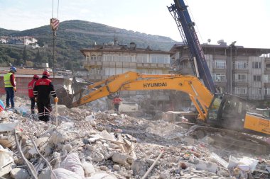 Antakya, Hatay, Türkiye - 11 Şubat 2023: Türkiye Depremi, Kahramanmaras, Gaziantep, Adana, Hatay, Adiyaman Şubat 2023, Deprem Sahneleri