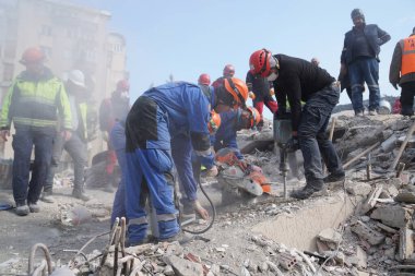 Antakya, Hatay, Turkey - February 11th, 2023: Turkey Earthquake, Kahramanmaras, Gaziantep, Adana, Hatay, Adiyaman February 2023, Earthquake Scenes