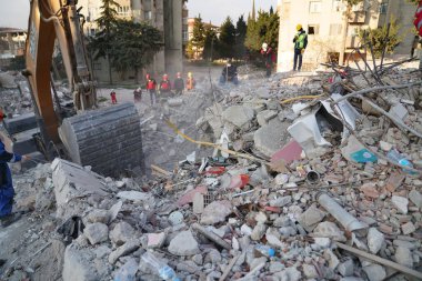 Antakya, Hatay, Turkey - February 11th, 2023: Turkey Earthquake, Kahramanmaras, Gaziantep, Adana, Hatay, Adiyaman February 2023, Earthquake Scenes