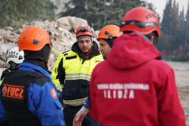 Antakya, Hatay, Türkiye - 13 Şubat 2023: Türkiye Depremi, Kahramanmaras, Gaziantep, Adana, Hatay, Adiyaman Şubat 2023, Deprem Sahneleri