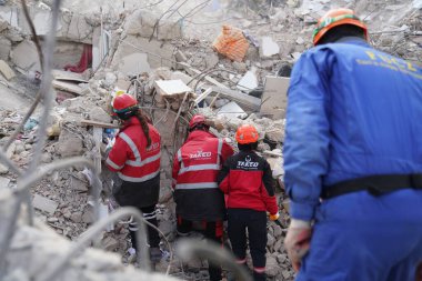 Antakya, Hatay, Turkey - February 13th, 2023: Turkey Earthquake, Kahramanmaras, Gaziantep, Adana, Hatay, Adiyaman February 2023, Earthquake Scenes clipart