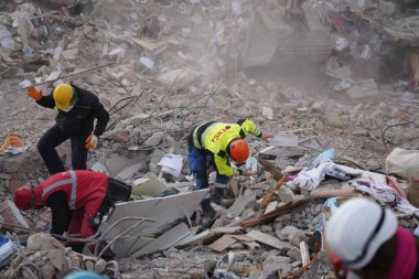 Antakya, Hatay, Türkiye - 13 Şubat 2023: Türkiye Depremi, Kahramanmaras, Gaziantep, Adana, Hatay, Adiyaman Şubat 2023, Deprem Sahneleri