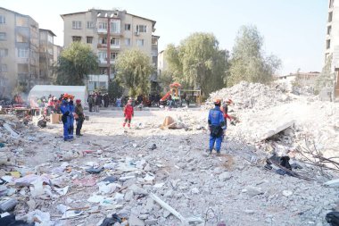 Antakya, Hatay, Türkiye - 13 Şubat 2023: Türkiye Depremi, Kahramanmaras, Gaziantep, Adana, Hatay, Adiyaman Şubat 2023, Deprem Sahneleri