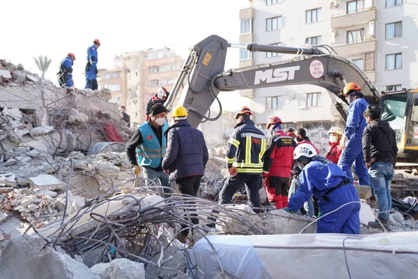 Antakya Hatay Turecko Února 2023 Turecko Zemětřesení Kahramanmaras Gaziantep Adana Stock Snímky