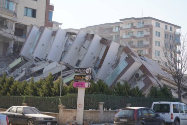 Antakya, Hatay, Türkiye - 15 Şubat 2023: Türkiye Depremi, Kahramanmaras, Gaziantep, Adana, Hatay, Adiyaman Şubat 2023, Deprem Sahneleri