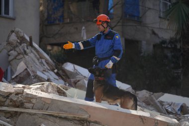 Antakya, Hatay, Türkiye - 15 Şubat 2023: Türkiye Depremi, Kahramanmaras, Gaziantep, Adana, Hatay, Adiyaman Şubat 2023, Deprem Sahneleri