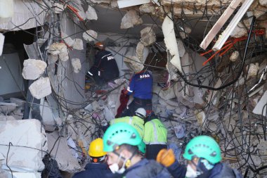 Antakya, Hatay, Türkiye - 16 Şubat 2023: Türkiye Depremi, Kahramanmaras, Gaziantep, Adana, Hatay, Adiyaman Şubat 2023, Deprem Sahneleri