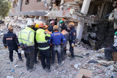 Antakya, Hatay, Türkiye - 16 Şubat 2023: Türkiye Depremi, Kahramanmaras, Gaziantep, Adana, Hatay, Adiyaman Şubat 2023, Deprem Sahneleri