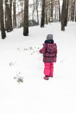 Tatildeyken Ormanda Karda Oynayan Kız