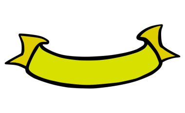 Cadılar Bayramı Karikatür Kurdelesi, Neon Green Yellow Renkleriyle Şirin Çizgi Film. Yapıştırıcı ya da Poster Tasarımı için Ayrı Vektör ResmiComment