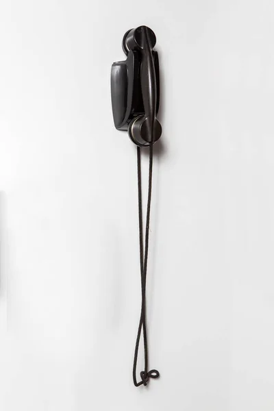 Antiguo Teléfono Aislado Fondo Blanco — Foto de Stock