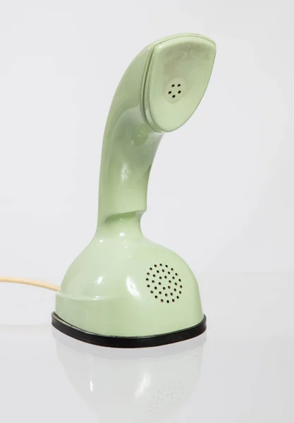 Vieux Téléphone Isolé Fond Blanc — Photo