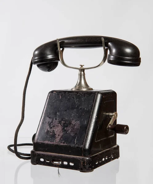 Stary Telefon Izolowane Białe Tło — Zdjęcie stockowe