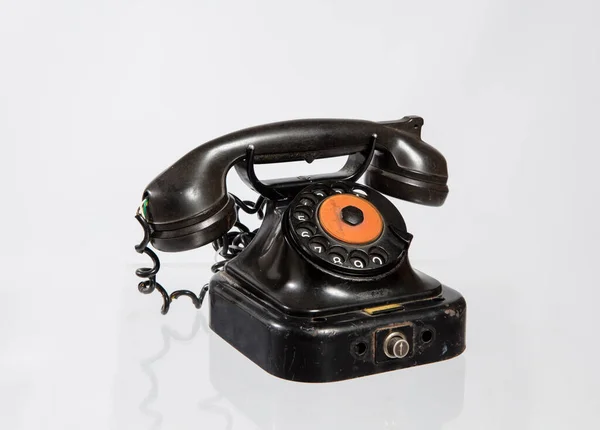 Antiguo Teléfono Aislado Fondo Blanco —  Fotos de Stock