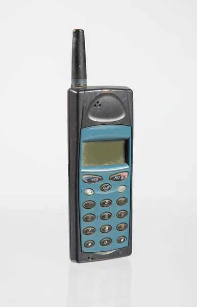 Starý Telefon Izolované Bílé Pozadí — Stock fotografie