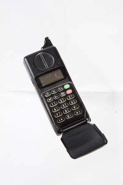 Altes Telefon Isoliert Weißen Hintergrund — Stockfoto