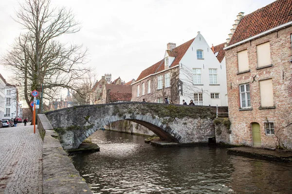 stock image Classic view of the historic city center of Bruges (Brugge), West Flanders province, Belgium