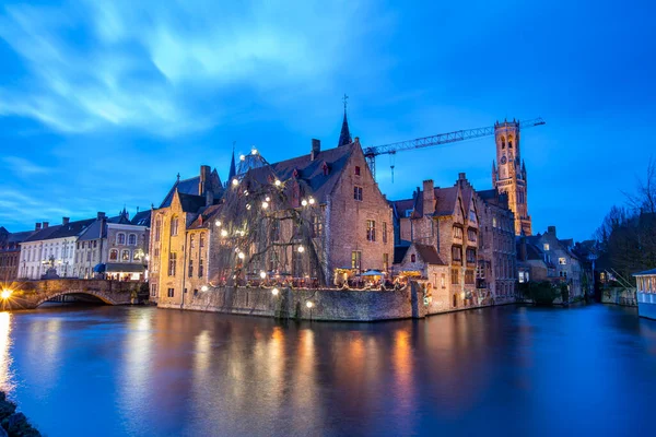 Classic View Historic City Center Brugge Brugge West Flanders Province — стоковое фото