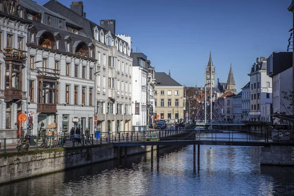 stock image Gent, Belgium at day, Ghent old town