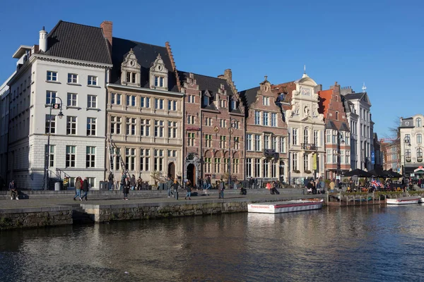 День Гент Старого Міста Гент Бельгія — стокове фото