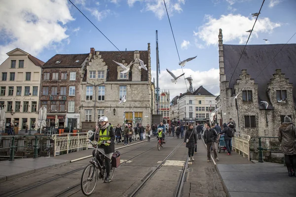 Genter Belgien Tag Ghent Altstadt — Stockfoto