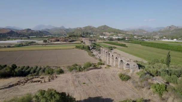 Αεροπλάνο Βίντεο Από Αρχαίο Θέατρο Ασπένδος Στην Αττάλεια Της Τουρκίας — Αρχείο Βίντεο
