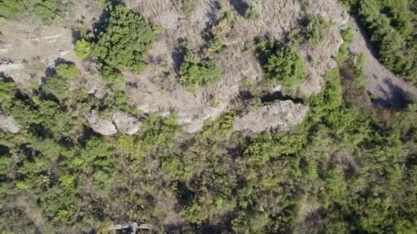 Deo Drone Aéreo Aspendos Teatro Antigo Antalya Turquia Mostrando Ruínas — Vídeo de Stock