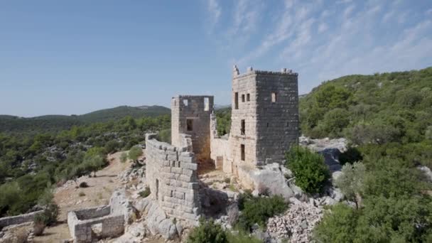 Castillo Issio Antalia Turquía — Vídeo de stock