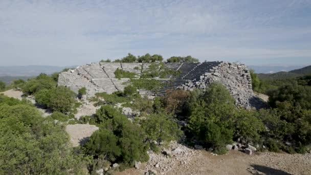 Ancient Kyaneai City Turkey Amphiteather — Stock Video