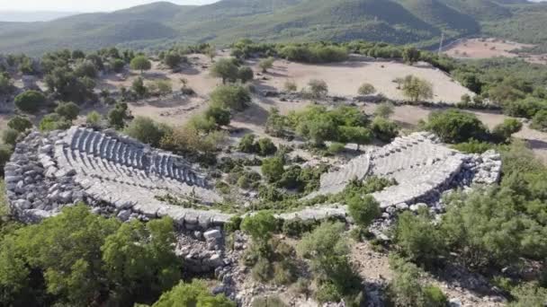 Ókori Kyaneai Város Törökországban Amphiteather — Stock videók