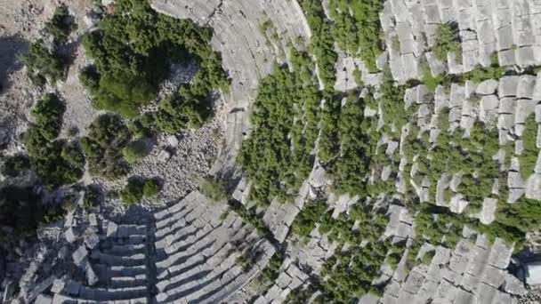 Antike Kyaneai Stadt Der Türkei Amphiteather — Stockvideo