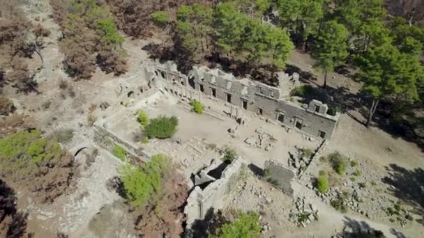 Overblijfselen Uit Oude Stad Lyrbe Seleucia Manavgat Turkije — Stockvideo