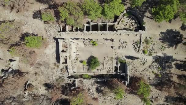 Overblijfselen Uit Oude Stad Lyrbe Seleucia Manavgat Turkije — Stockvideo