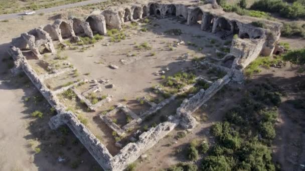 Evdirhan Selcuklu Dönemi Deve Kervanlarının Barınma Yeri Termessos Antik Şehri — Stok video