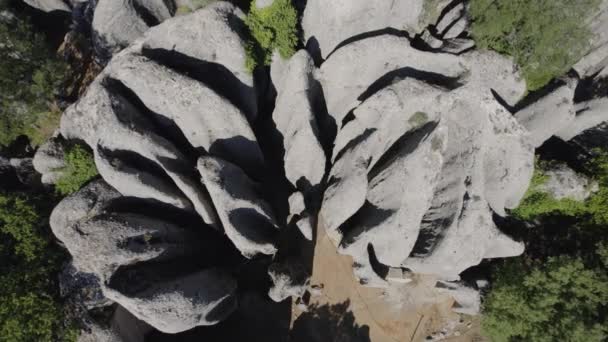 Starověkém Městě Selge Antalyi Adam Kayalar Znamená Man Rocks Podobat — Stock video
