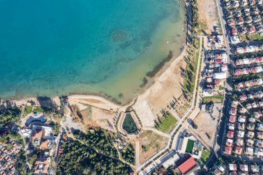 Didim Akbuk Türkiye 'den yazlık hava manzarası. 