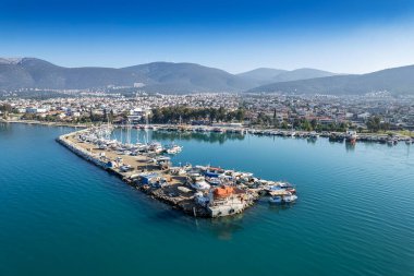 Didim Akbuk Türkiye 'den yazlık hava manzarası. 
