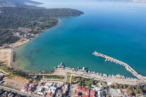 Luftaufnahme Einer Sommerseite Von Didim Akbuk Türkei — Stockfoto