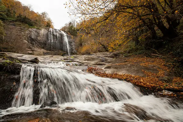 Вид Водоспад Осінню Водоспад Осінніх Кольорів Suuctu Waterfall Bursa Turkey — стокове фото