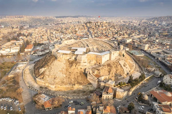 Gaziantep Castle Heavily Damaged Kahramanmara Centered Earthquakes February Some Its — Stock Photo, Image