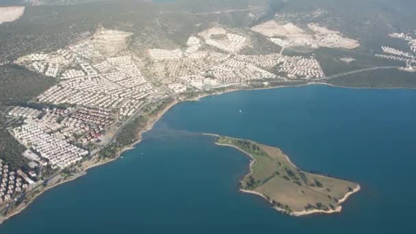 Widok Powietrza Stronę Letnią Didim Akbuk Turcja — Wideo stockowe