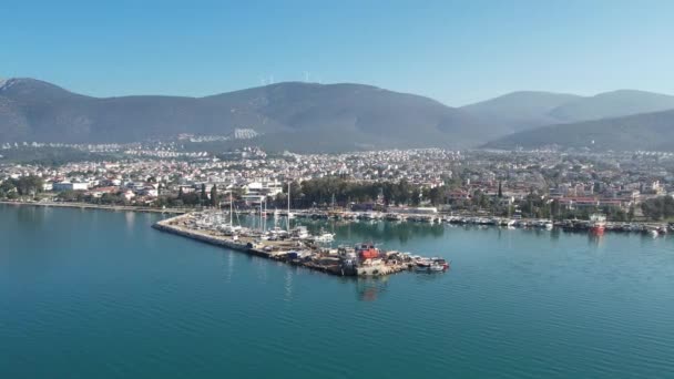 Aerial View Nyári Helyszínen Didim Akbuk Törökország — Stock videók
