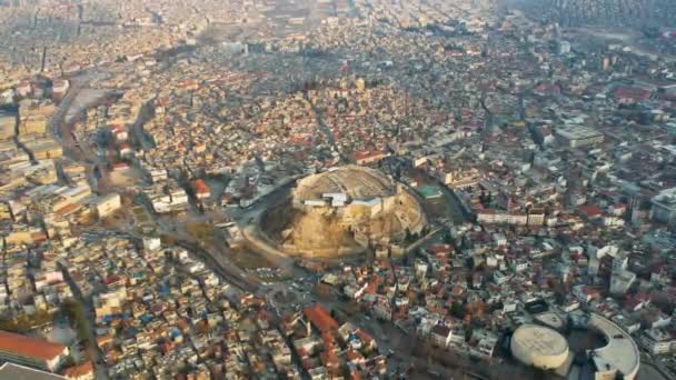 Castillo Gaziantep Fue Severamente Dañado Los Terremotos Centrados Kahramanmara Febrero — Vídeo de stock