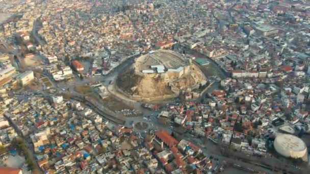 Castillo Gaziantep Fue Severamente Dañado Los Terremotos Centrados Kahramanmara Febrero — Vídeo de stock