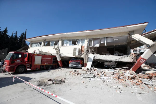 Turquia Terremoto Kahramanmaras Gaziantep Adana Hatay Adiyaman Fevereiro 2023 Cenas — Fotografia de Stock