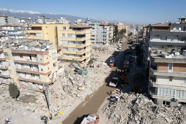 Turquia Terremoto Kahramanmaras Gaziantep Adana Hatay Adiyaman Fevereiro 2023 Cenas — Fotografia de Stock