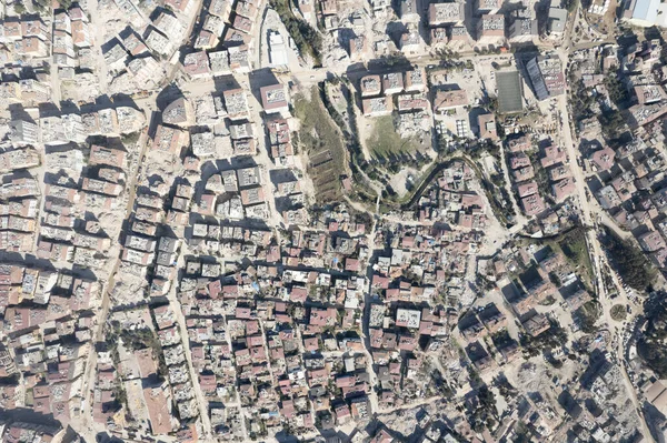 Jordbävning Turkiet Kahramanmaras Gaziantep Adana Hatay Adiyaman Februari 2023 Jordbävningsscener Royaltyfria Stockfoton